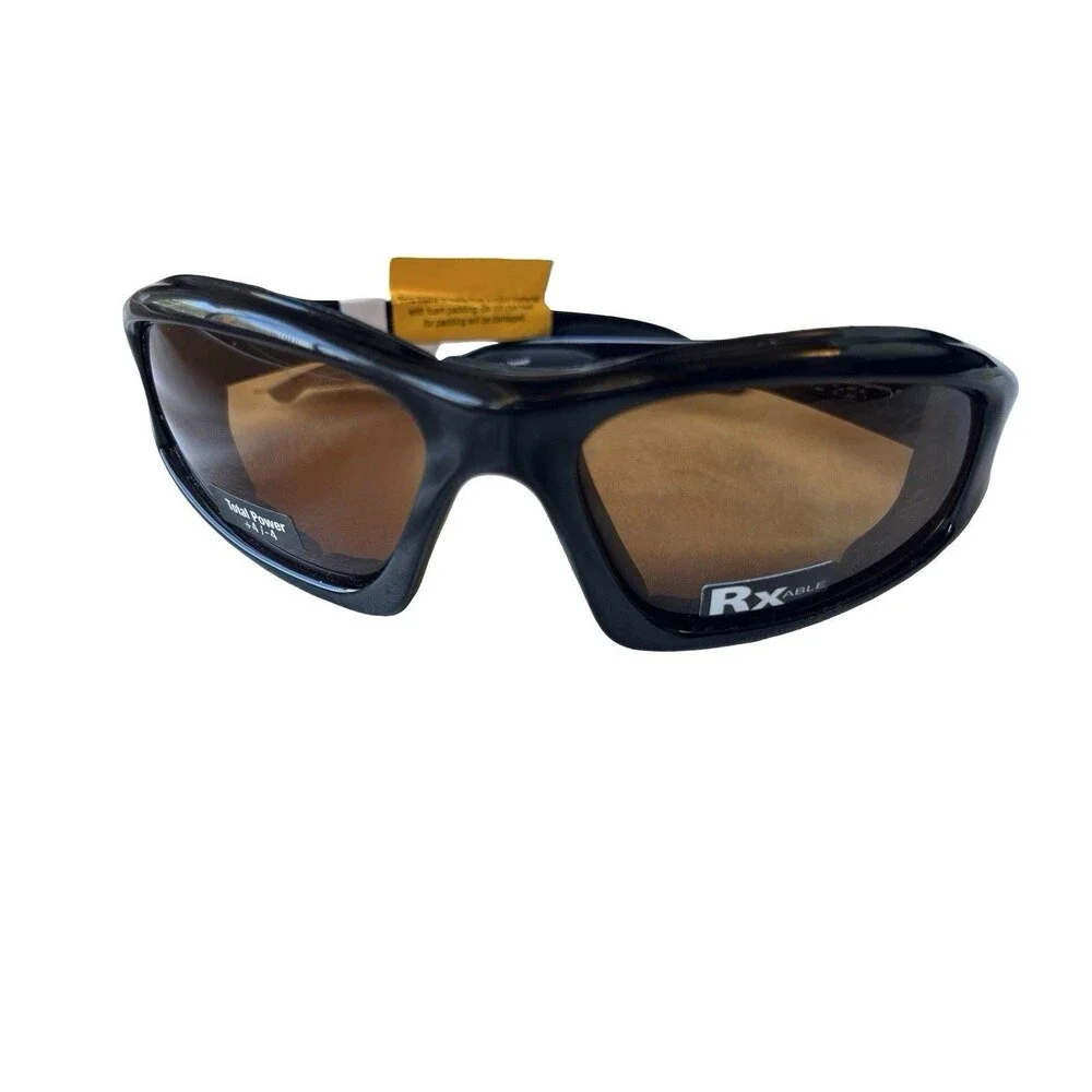 Liberty Sport Rx-Able Wrap Safety Sunglasses Foam Gasket Amber Lenses 60-17